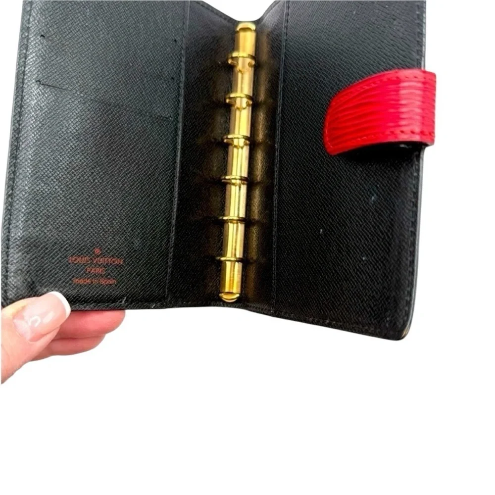 Louis Vuitton Epi Authentic Red Large Agenda cover
